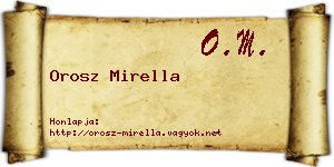 Orosz Mirella névjegykártya